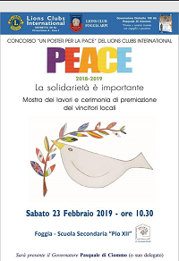 Concorso internazionale” Un poster per la pace”