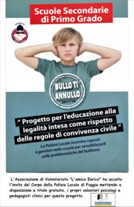 PROGETTO CITTA’ EDUCATIVA:  La Polizia Municipale incontra i ragazzi della Secondaria